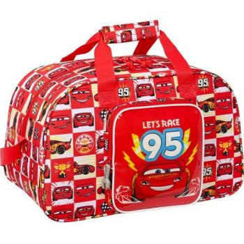 Bolsa de Deporte Cars 'Let's Race' Rojo Blanco Safta 40x24x23 cm