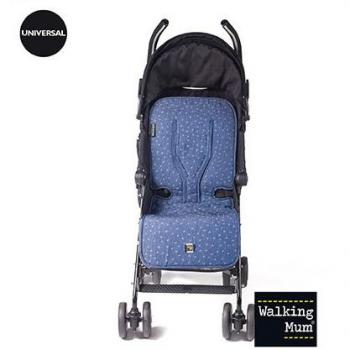Walking Mum  - Colchoneta universal  denim baby para silla de paseo azul