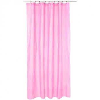Cortina de Ducha Amiko Serie Magi 140x180 cm Rosa, impermeable, gran ancho, incluye 12 anillas