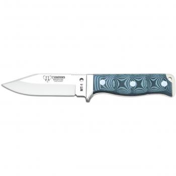 Cudeman Cuchillo de Supervivencia MT-1 295-V con Mango micarta Verde Hoja de 11cm y Funda de Cuero incluida + Tarjeta Multiusos de Regalo
