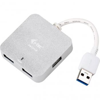 i-Tec Concentrador de Puertos USB 3.0 Metálico Pasivo con 4 Puertos, Color Plata