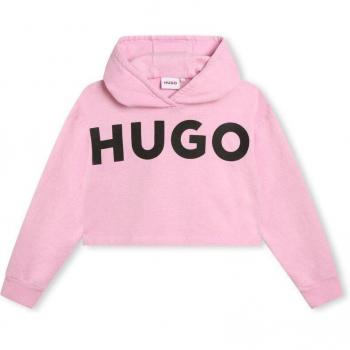 Sudadera de niña con capucha y logo frontal