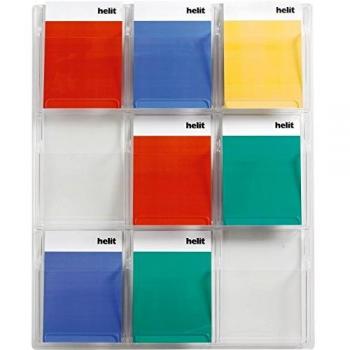 Soporte de pared para folletos 9x A4 transparente 945x766x51mm