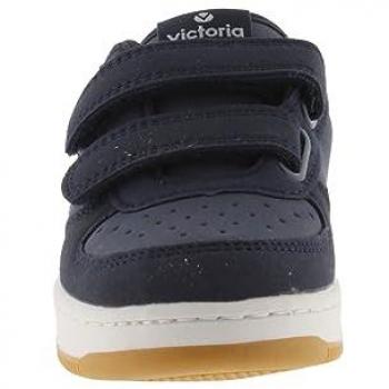Victoria Tiempo Faux Leather Velcro Sneakers for Kids - Blue