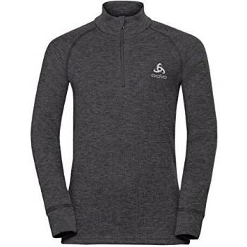 Camiseta de Manga Larga con Media Cremallera Odlo Active Warm para Niños, Color Gris Acero Melange