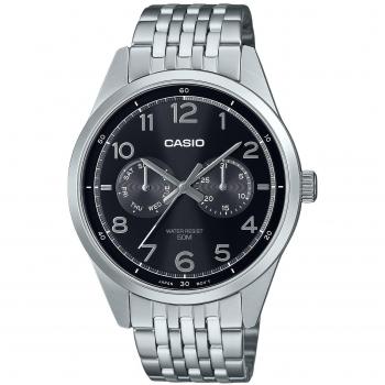 Casio Standard Analog Men's Watch - Stainless Steel, Black Dial, Quartz Movement