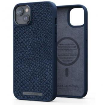 Njord byELEMENTS Salmon Leather MagSafe Case - iPhone 14 Plus - Blue