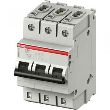 ABB Smissline TP 3-Pole Circuit Breaker, 16A, Type C, DIN Rail Mount