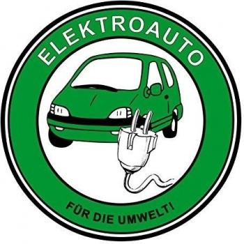 carstyling XXL Adhesivo Elektroauto - Für die Umwelt! Ø 60 mm