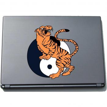 pinkelephant Indigos UG Misc3-Yinyang3-150 - Pegatina para Ordenador portátil, diseño Stylish Yin Yang Tiger, 150 x 143 mm