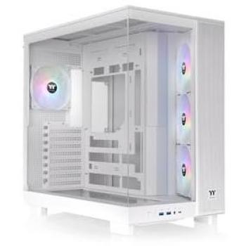 Thermaltake View 380 XL TG ARGB Torre Media Blanca con Ventanas de Vidrio Templado y 4 Ventiladores ARGB