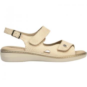 Sandalias Mujer Pitillos - Twist Velcro, modelo 5580, color oro, con cierre de velcro