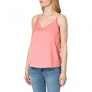 Top de mujer Only Debbie sin mangas con detalle en escote, color rosa