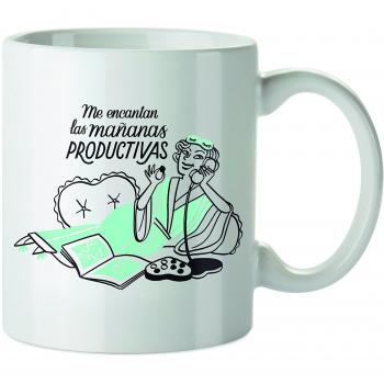 Planeta Gifts Taza, Diseño Divas de Diván, Cerámica, Blanco, 10x12x10 cm