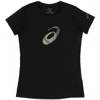 ASICS Graphic SS Top Camiseta, Mujer, Negro