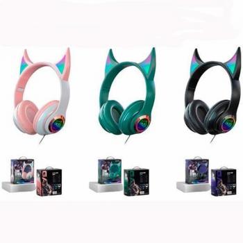 Auriculares Gaming Estéreo con Cable y Luces de Neón AB169 Roymart Gamers Pods Multicolor