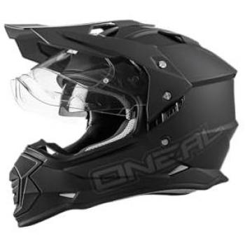 O'Neal Casco de Moto Adventure Sierra Flat V.23 Negro Talla S, Carcasa de ABS, Aberturas de ventilación para máximo flujo de aire y refrigeración, diseñado para motocicleta de enduro, adecuado para