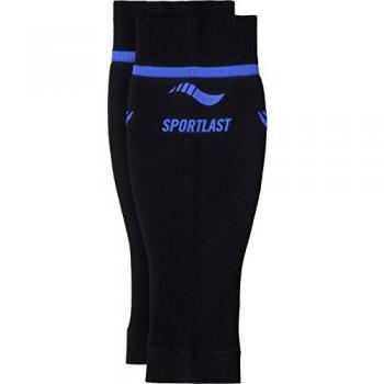 Sportlast Pro Pantorrilleras de compresión, Negro/Azul, XS