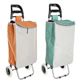 Carro de Compra Home ESPRIT Verde Gris Melocotón 37 L 34 x 20 x 96 cm (2 Unidades)