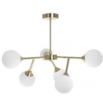 Lámpara de Techo ANÁLU 6xG9 Al.45xD.60cm Oro/Blanco
