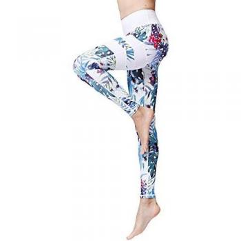 FLYILY Cintura Alta Elásticos Pantalones de Yoga Para Mujer Leggings para Correr Entrenamiento Fitness