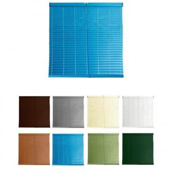 Persiana Enrollable de PVC Alicantina con Polea Metálica para Ventanas y Puertas - 77 x 215 cm (Azul)