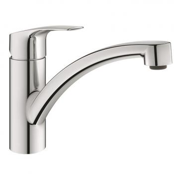 Mezclador Monomando de Fregadero Eurosmart con Salida Baja en Cromo (Grohe 30260003)