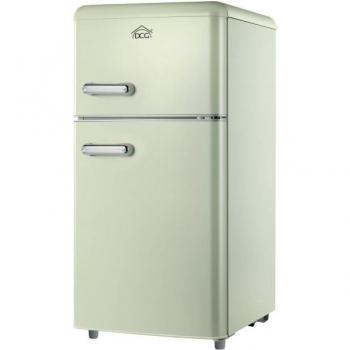 Frigorífico Doble Puerta 100 L Clase E Color Crema Diseño Retro