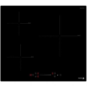 Placa de inducción Fagor FAI3537 60 cm, 3 fuegos, 6600W, negro