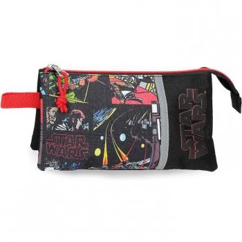 Estuche Escolar Star Wars Galactic Team de Tres Compartimentos