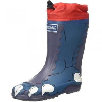 Dare 2b Boys Children's Mudplay Dinosaur Wellingtons (Yellow/Black Stripe) - Multicolour - Size 12 Kids (UK Shoe)