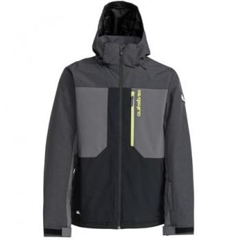 Chaqueta de esquí con capucha Quiksilver Dawson gris oscuro, talla XS, para hombre, color True Black