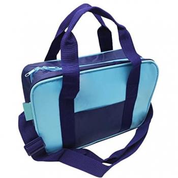 Bolsa Térmica Porta Alimentos Tradineur, Forro de Aluminio, Nevera de Poliéster, Asas y Correa Ajustable, Cremallera Aislante, Plegable para Playa y Camping,