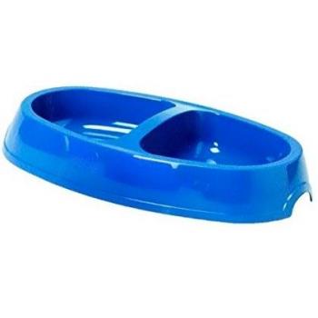 Comedero Doble de Plástico 30.5x17 cm con Capacidad de 2x0.4 Litros Modelo Picnic