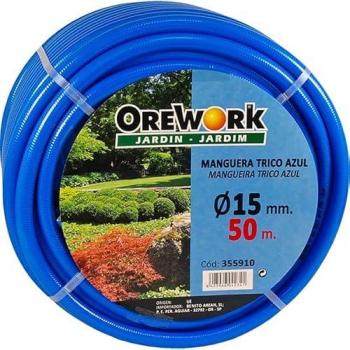 Manguera Trico Azul 50m PVC Flexible Ø 15 mm para Jardinería y Transporte de Agua
