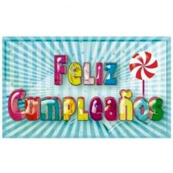 Arguval - Etiqueta feliz cumpleaños modelo 67 rollo de 250 unidades