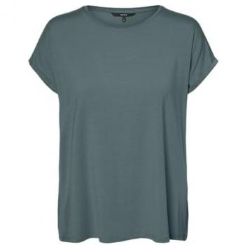 Camiseta de Manga Corta Vero Moda Ava Lisa Color Verde Norte Atlántico para Mujer
