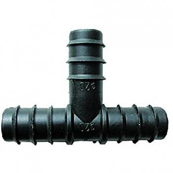 Conector en T de 90° para riego, diámetro 25 mm x 25 mm x 25 mm