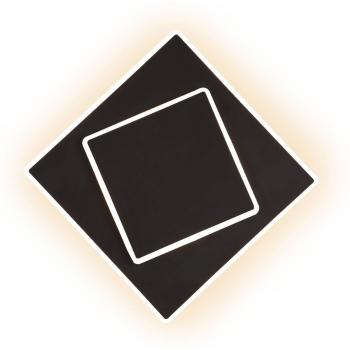 Aplique de Pared LED Mantra Dakla 1 Luz Color Negro Cuadrado 18x18 cm Luz Cálida 12W