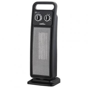 Termoventilador Cerámico Vertical Brasil 2000W Negro - 2 Potencias, Oscilante, Protección Antivuelco, Dimensiones: 50,7x18,3x19 cm