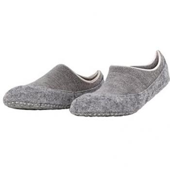 Falke Women's CosyShoe Light Grey Virgin Wool Home Socks Size 37/38