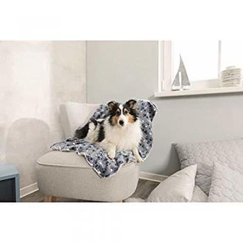 Manta para perros TRIXIE Tammy Azul/Beige, adecuada para todos los tamaños de perros