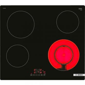 Bosch PKF611BB8E TouchSelect - Encimera vitrocerámica encastrable, 60 cm, 4 zonas, terminación cristal