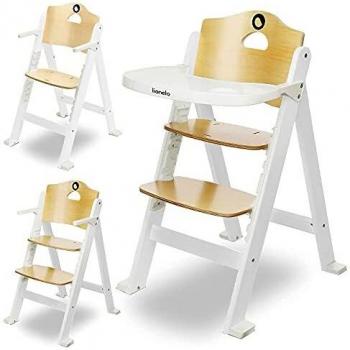 Silla Alta 3 en 1 Lionelo Floris Blanca hasta 40 kg