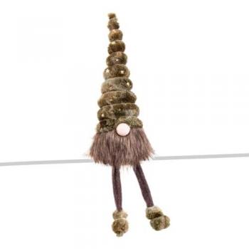 Muñeco de Navidad Duende de Tela Marrón 56 cm