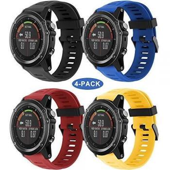 YASPARK Fenix 3 HR Correa, Silicona Bandas 26mm Repuesto Sport Accesorio QuickFit Pulsera para Fenix 3/Fenix 3 HR/Fenix 5X/Fenix 5X Plus/Fenix 6X/Fenix 6X Pro