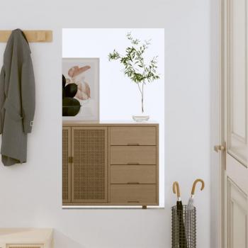 Espejo de pared vidrio rectangular 50x80 cm Vidaxl Plateado