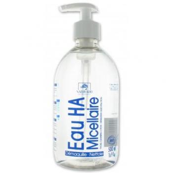 Naturado Agua Micelar BIO con Ácido Hialurónico 500ml - Desmaquillante Bio, formulación con ácido hialurónico, 500 ml