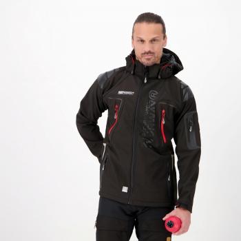 Chaqueta Softshell Trekking Hombre Geographical Norway Negra Talla M