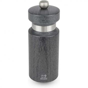 Molino de Sal Peugeot Royan 14 cm, Madera con Acabado Gris Metalizado y Acero Inoxidable